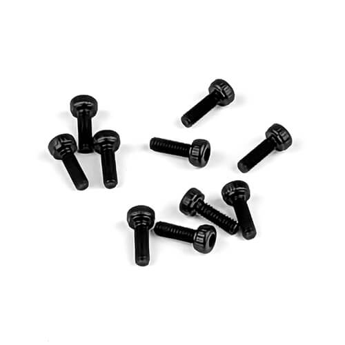 TKR1265 – M2x6mm Cap Head Screws (black, 10pcs) / TKR1265 – M2x6mm 杯頭螺絲 (黑色, 10入)