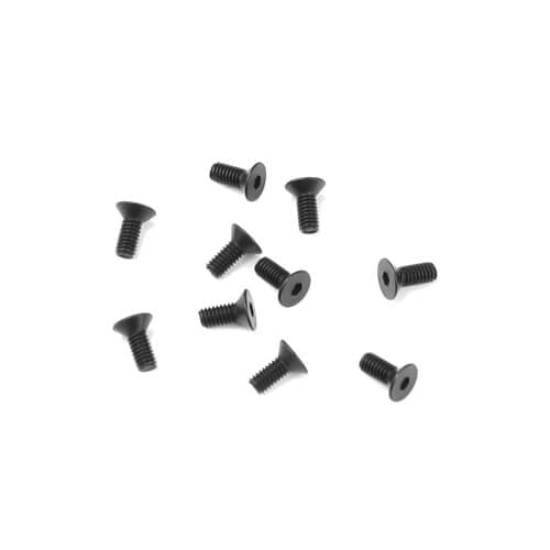 TKR1301 – M2.5x6mm Flat Head Screws (black, 10pcs) / TKR1301 – M2.5x6mm 平頭螺絲 (黑色, 10入)