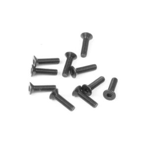 TKR1324 – M3x12mm Flat Head Screws (black, 10pcs) / TKR1324 – M3x12mm 平頭螺絲 (黑色, 10入)