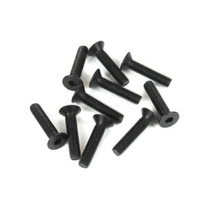TKR1325 – M3x14mm Flat Head Screws (black, 10pcs) / TKR1325 – M3x14mm 平頭螺絲 (黑色, 10入)