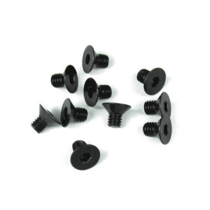 TKR1341 – M4x6mm Flat Head Screws (black, 10pcs) / TKR1341 – M4x6mm 平頭螺絲 (黑色, 10入)