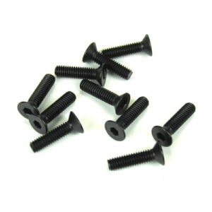 TKR1346 – M4x15mm Flat Head Screws (black, 10pcs) / TKR1346 – M4x15mm 平頭螺絲 (黑色, 10入)
