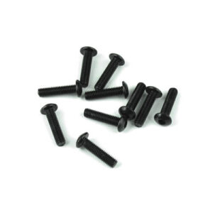 TKR1404 – M3x12mm Button Head Screws (black, 10pcs) / TKR1404 – M3x12mm 圓頭螺絲 (黑色, 10入)