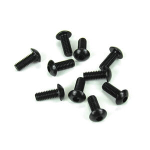 TKR1443 – M4x10mm Button Head Screws (black, 10pcs) / TKR1443 – M4x10mm 圓頭螺絲 (黑色, 10入)