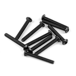 TKR1450 – M4x30mm Button Head Screws (black, 10pcs) / TKR1450 – M4x30mm 圓頭螺絲 (黑色, 10入)