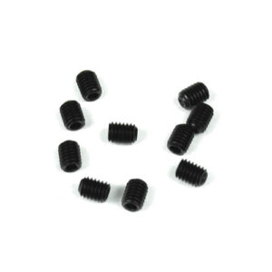 TKR1601 – M3x4mm Set Screws (black, 10pcs) / TKR1601 – M3x4mm 止付螺絲 (黑色, 10入)